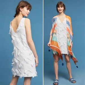 ANTHROPOLOGIE Maeve Fringe Work Shift Dress